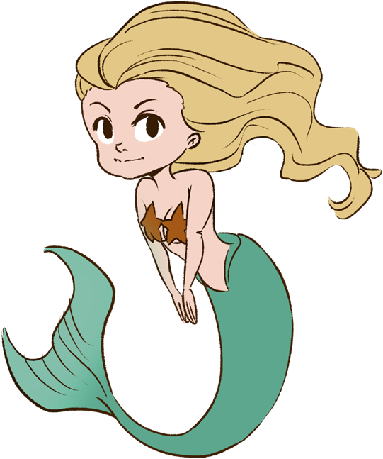 Free To Use Public Domain Fantasy Clip Art - Mermaid Cartoon No Background (600x696)