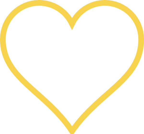 Light Gold Heart Clip Art At Clker - White Heart Outline Transparent (600x557)