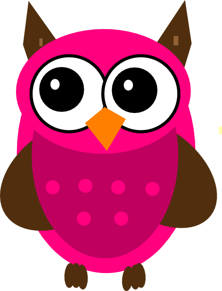 Free Pink Owl Clipart Image - Owls Vector Clip Art (456x598)