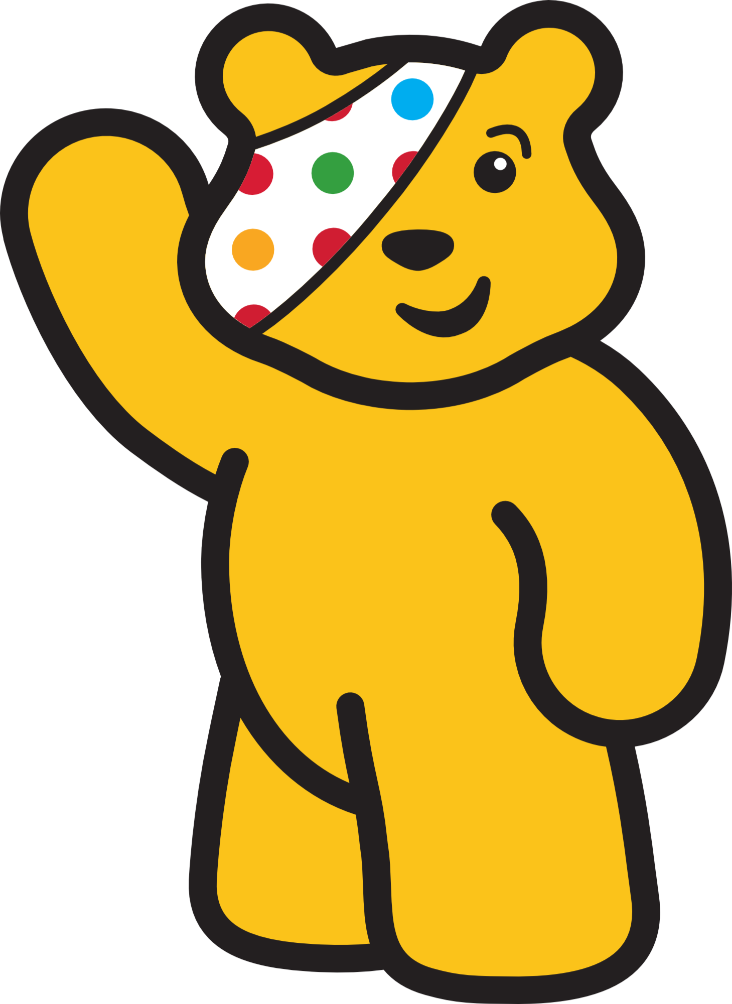 Free Clipart Pudsey Bear - Pudsey Bear (1459x2000)