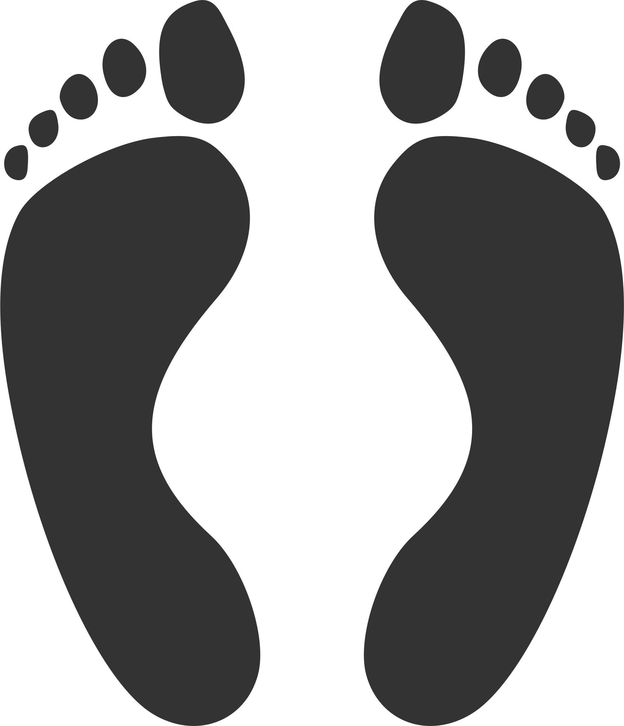 Free Baby Footprint Clipart - Soles Of The Feet Cartoon (2058x2394)