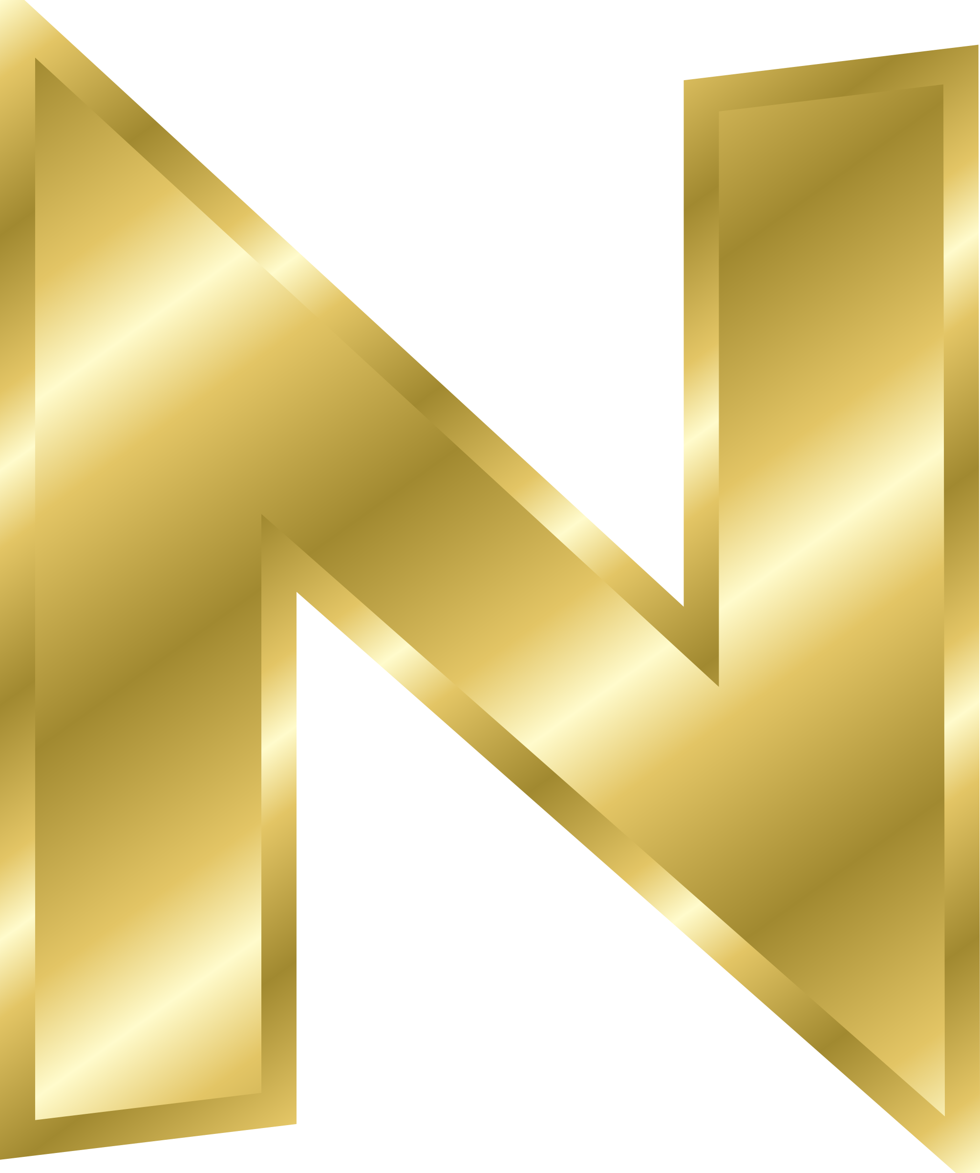 Clip Art Details - Letter N In Gold (2006x2400)