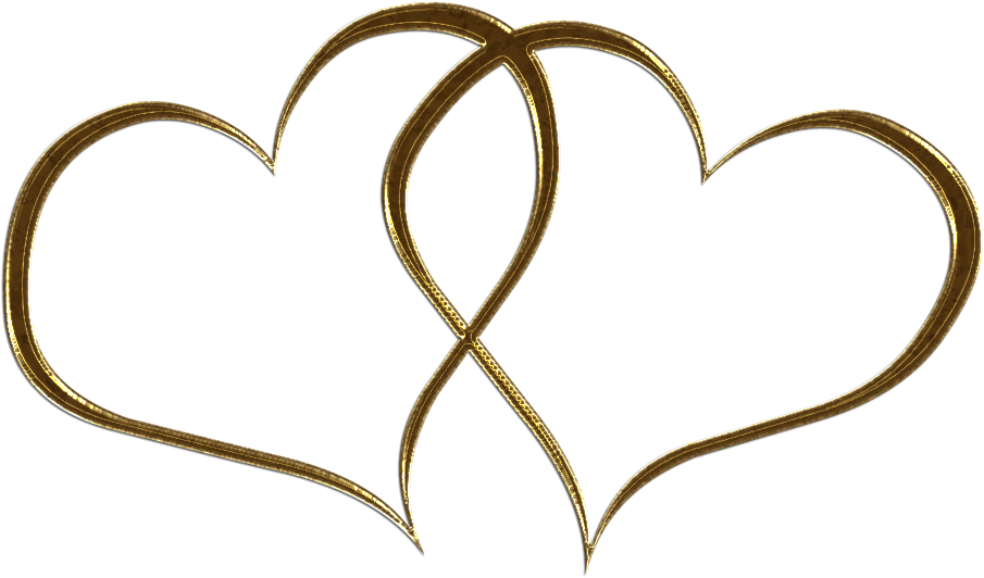 Wedding Rings Clip Art Gold Download - Heart Clipart Black And White (1024x640)