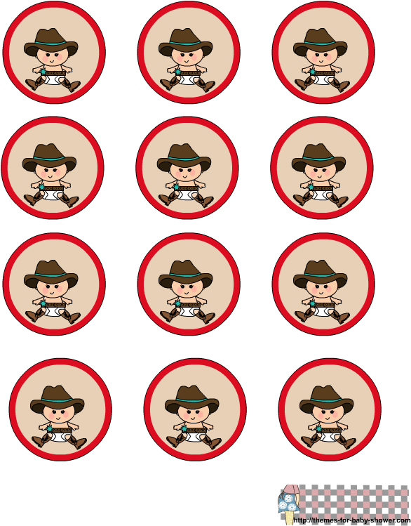 Baby - Cowboy - Clipart - E Flat Power Chord (612x792)