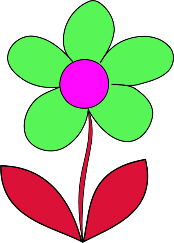 Simple Flower Clip Art Jlqlif Clipart - Clip Art (600x839)