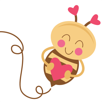 Heart Bee Svg Scrapbook Cut File Cute Clipart Files - Bee And Heart Clipart (432x432)