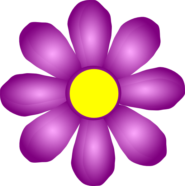 Violet Flowers Clip Art (594x597)