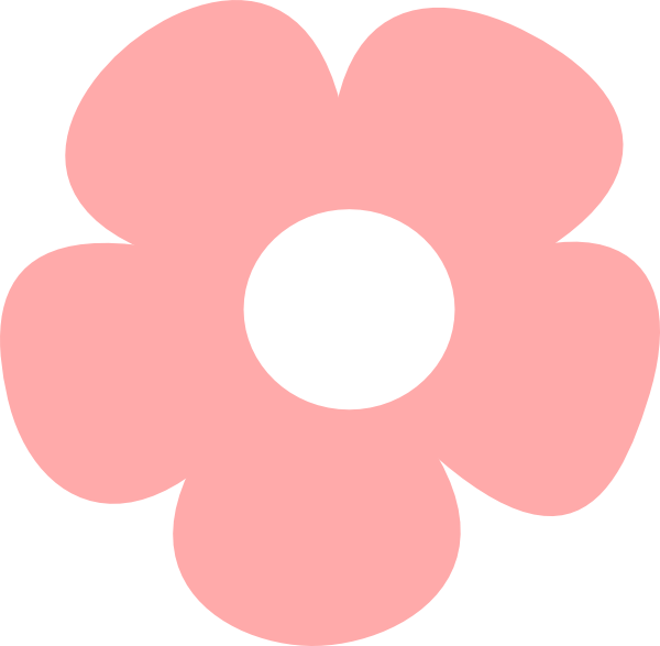 Simple Pink Flower Clip Art Vector Clip Art Online - Simple Flower Clipart (600x587)