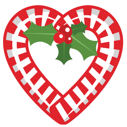 Candy Cane Heart Svg Scrapbook Cut File Cute Clipart - Auto Ventilator (432x432)