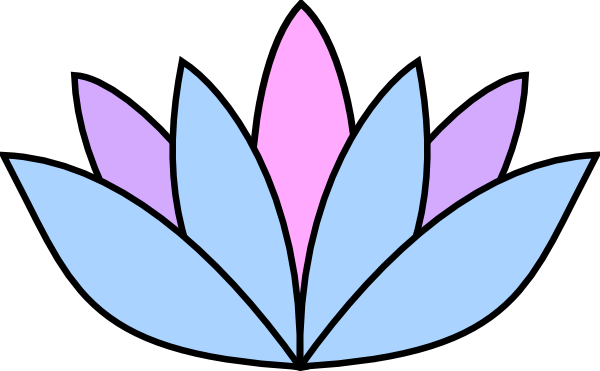 Lavender Flower Clip Art - Easy Draw Lotus Flower (600x371)