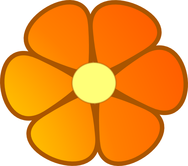 Orange Blossom Clipart - Orange Flowers Clipart Png (600x531)