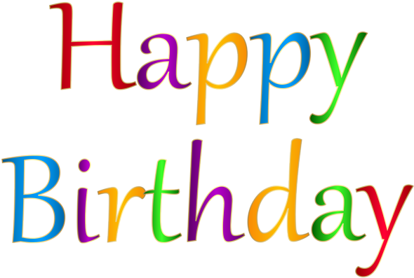 Happy Birthday Transparent Png Clip Art - Happy Birthday Png Text Download (600x402)
