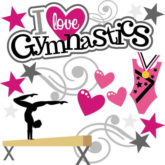 Gymnastics Clipart Glitter - Love Gymnastics (648x648)