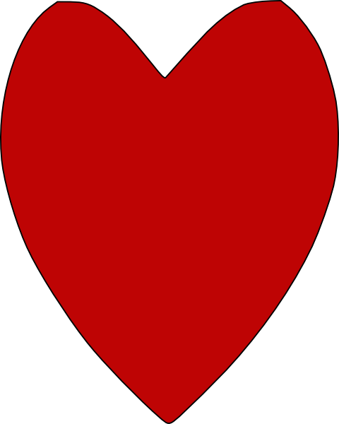 Rustic Heart Clip Art Pictures To Pin On Pinterest - Red Heart Transparent Background (480x600)