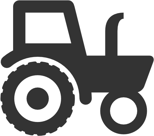 Logo - Black And White Tractor (512x512)