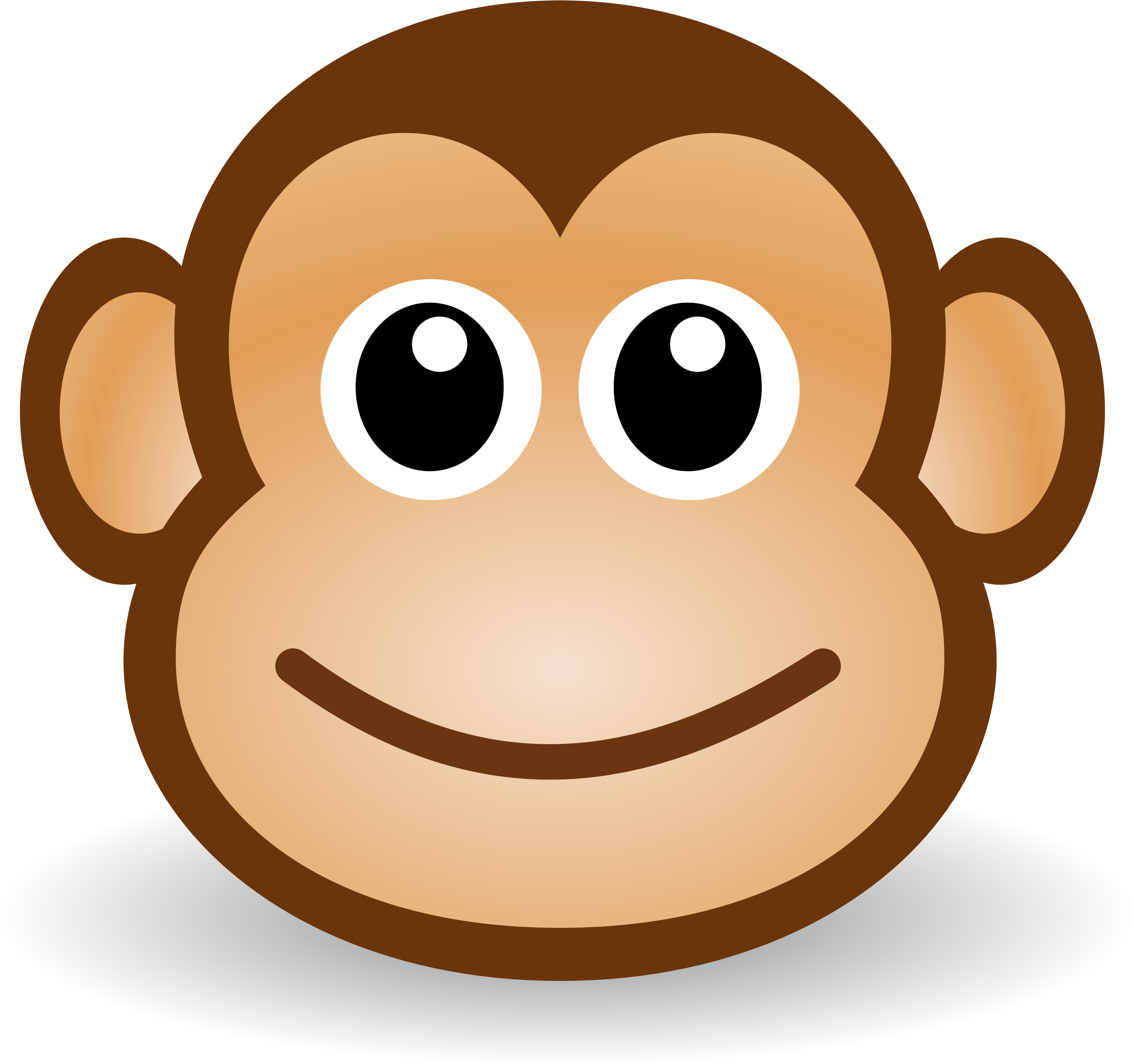 Free Funny Monkey Face - Clipart Monkey Face (3200x2990)