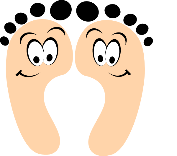 Happy Feet Clipart Purple Happy Feet Clip Art At Clker - Cartoon Funny Feet (600x528)