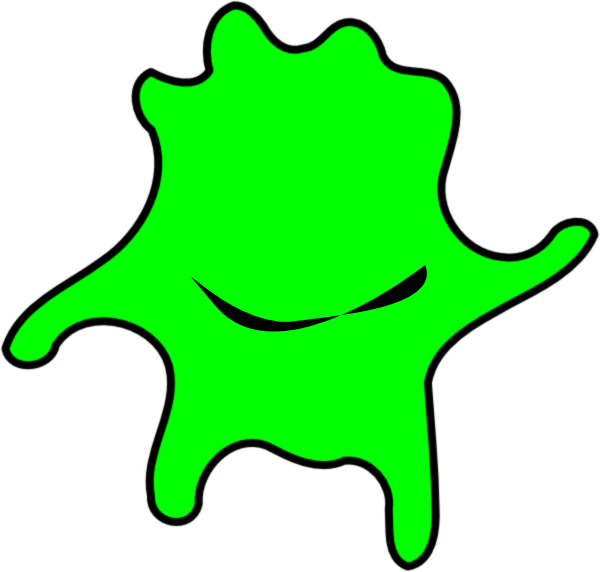 Happy Green Algae Clip Art - Blue Green Algae Cartoon (600x572)