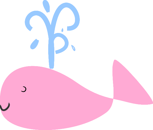 Whale Clipart Pink Baby Whale - Pink Whale Clipart (600x509)