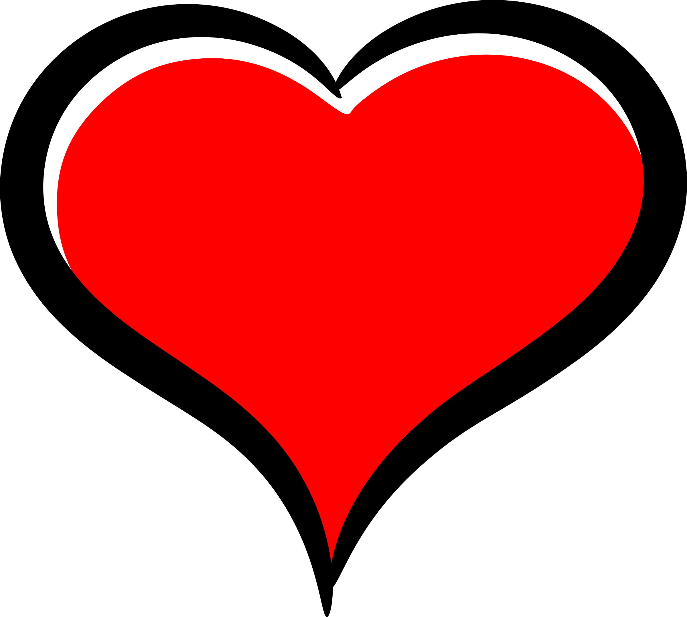 Red Hearth - Cartoon Heart (2400x2156)
