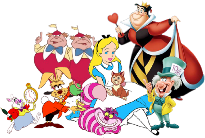2018 Service Auction - Alice In Wonderland Characters (677x456)