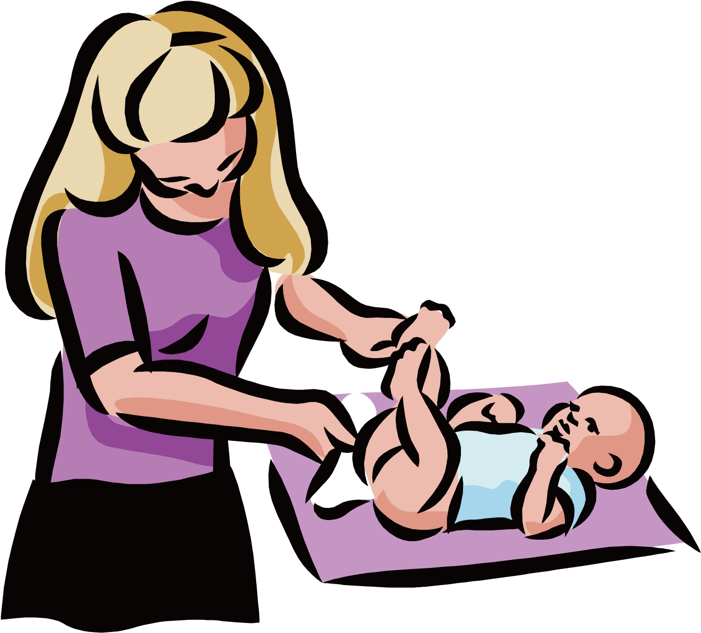 Diaper Infant Child Changing Table Clip Art - Diaper Infant Child Changing Table Clip Art (1500x1501)