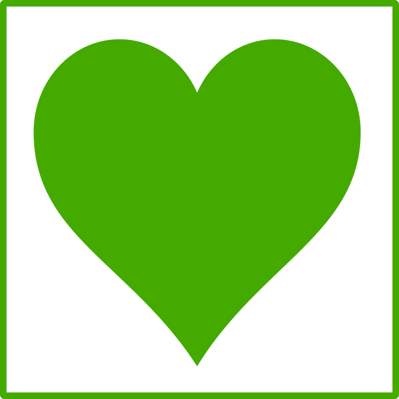 Green Heart Clipart (800x800)