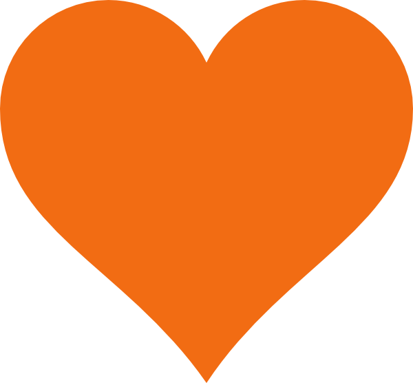 Clipart Info - Orange Heart Clipart (600x556)