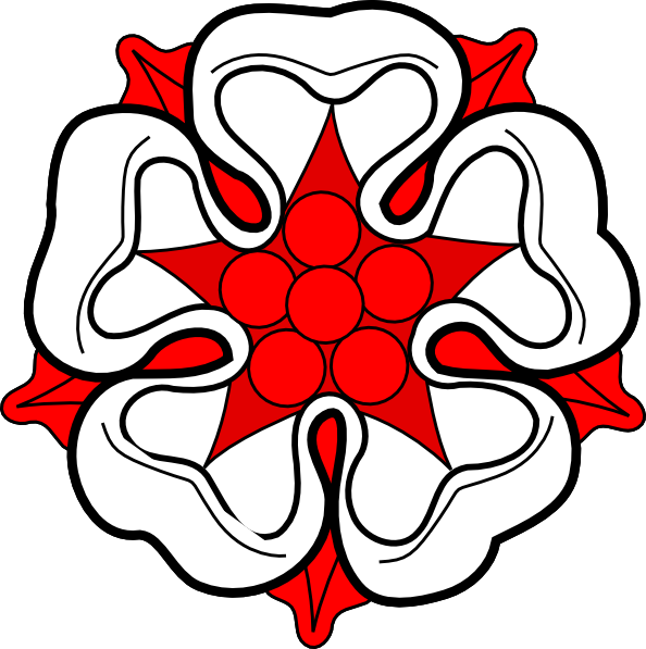 Red White Flower Clip Art - Clip Art (594x597)