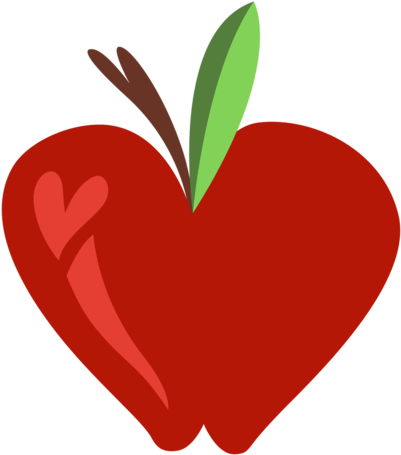 Apple Heart Clipart Mlp Vector By Jackiephantom13 On - My Little Pony: Friendship Is Magic (400x466)