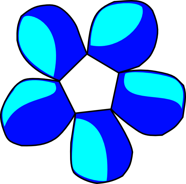Blue Flower Clip Art - Flower Clip Art (600x594)