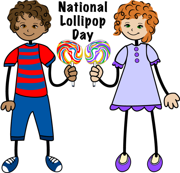 Clip Art Of Kids With A - Kid With Lollipop Clipart (600x577)