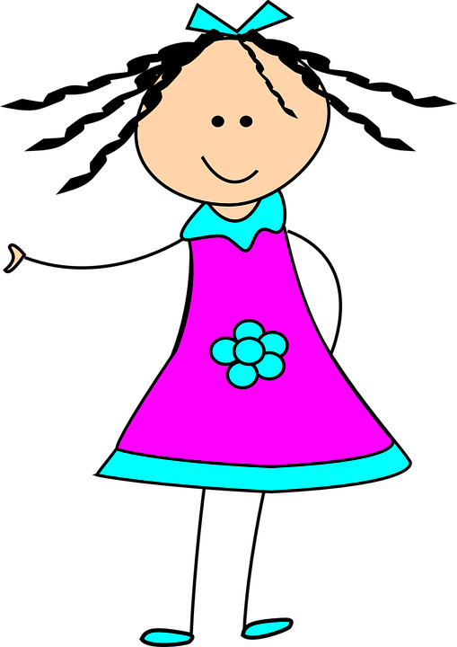 Clipart Of Small Girl Little Happy Clip Art At Clker - Happy Girl Clipart (509x720)