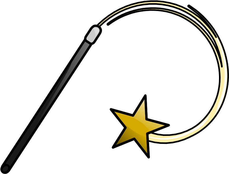 Magic Wand Small Clipart 300pixel Size, Free Design - Magic Wand Clipart (900x900)