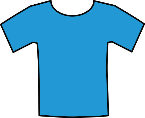 Kids Sports Shirts Clipart - Blue T Shirt Cartoon (600x488)