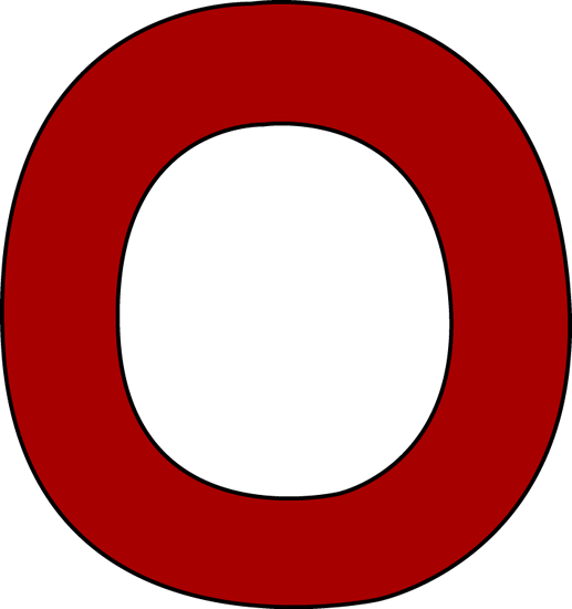 Red Letter O Clip Art Image Clipart Of Alphabet - Letter O Clipart (517x550)