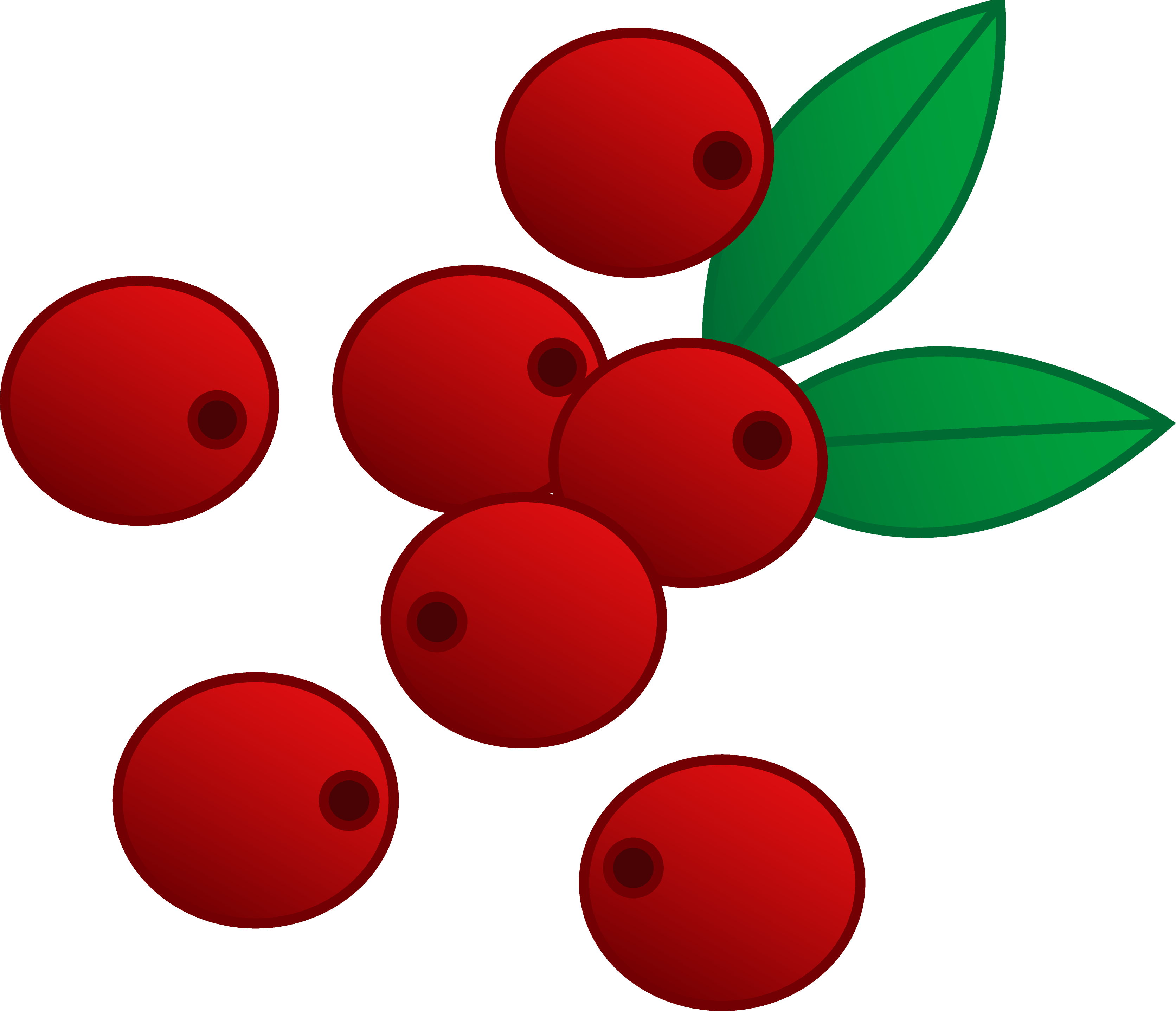 Fall Berries Clipart - Red Berries Clip Art (3345x2877)