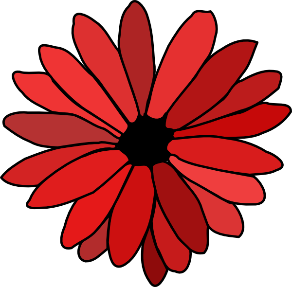 Red Flower Clip Art (600x590)