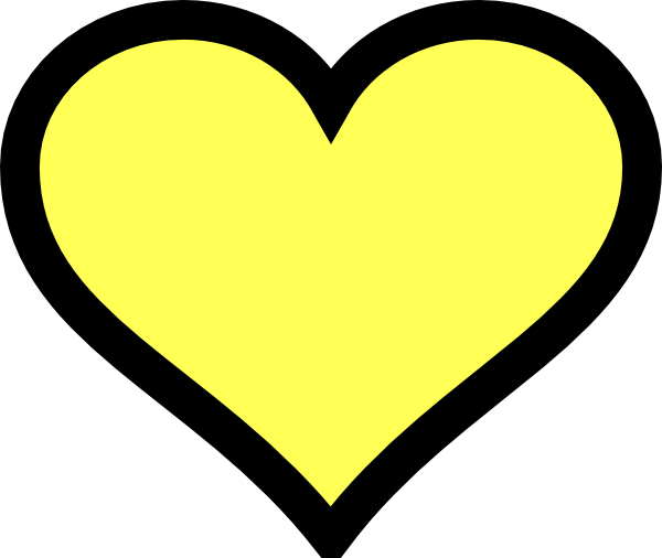 Yellow Heart Clipart (600x506)