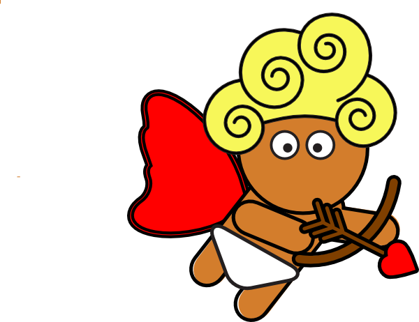 Bright Idea Cupid Clip Art At Clker Com Vector Online - Valentine's Day Kids Coloring Book: Children Activity (600x462)