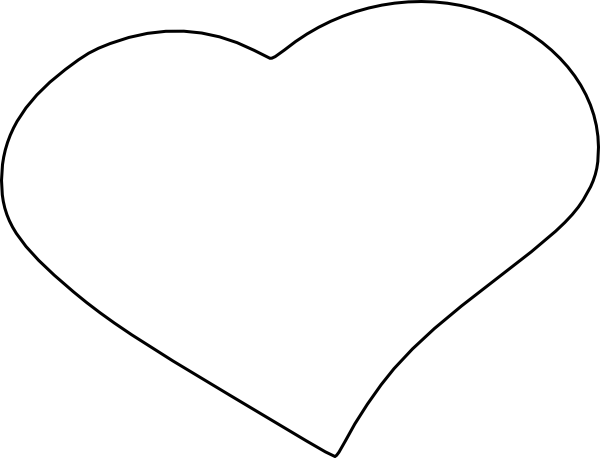 Open Heart Clip Art At Clker - Heart Icon Png White (600x458)
