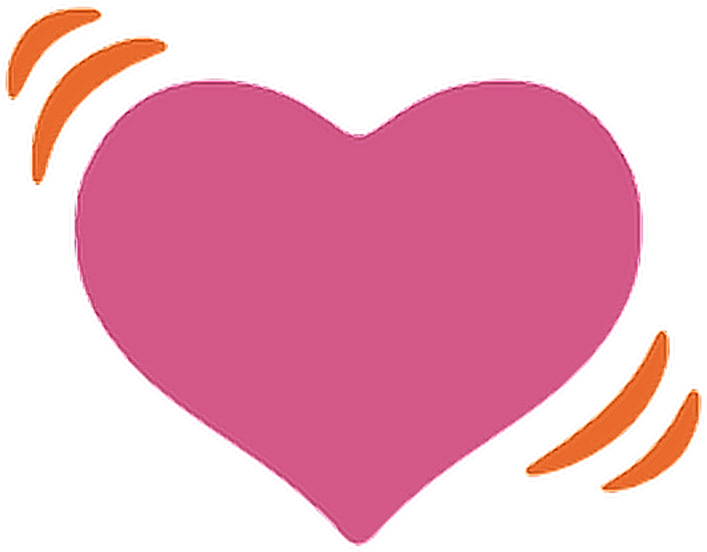 Ftestickers Heart Heartbeat Love Emoji - Android Heart Emoji Transparent (1024x1024)