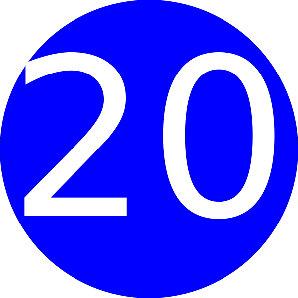 Heartbeat 20clipart Clipart Panda Free - Number 20 Clipart (600x600)