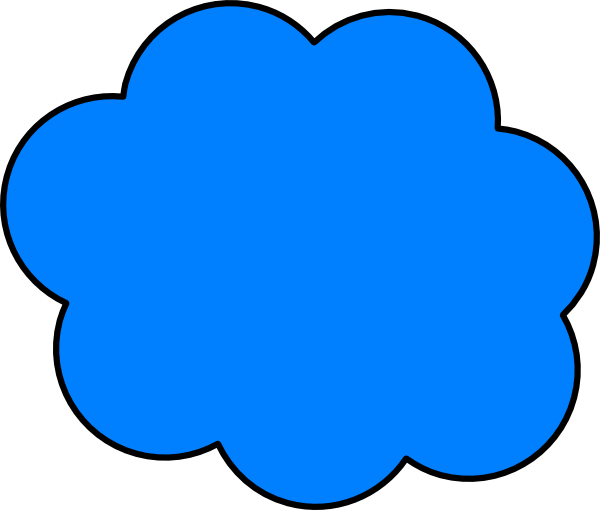 Cloud Clip Art - Cartoon Picture Of Blue (600x510)