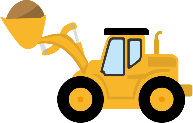 Free Bulldozer Clipart Image - Backhoe Clipart (733x467)
