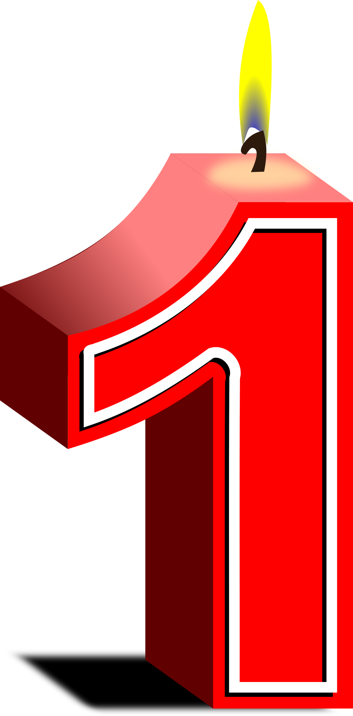 Number 1 Candle Png (1184x2400)