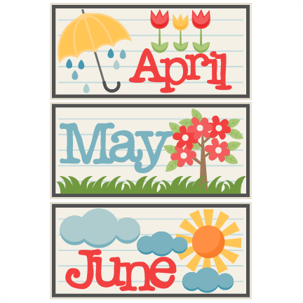 Cute May Clipart Clipartfox - April May June Clipart (432x432)
