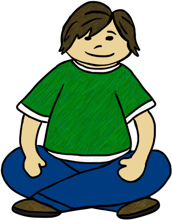 Sit Down Clipart Free Images - Boy Sitting Cross Legged Clipart (650x806)