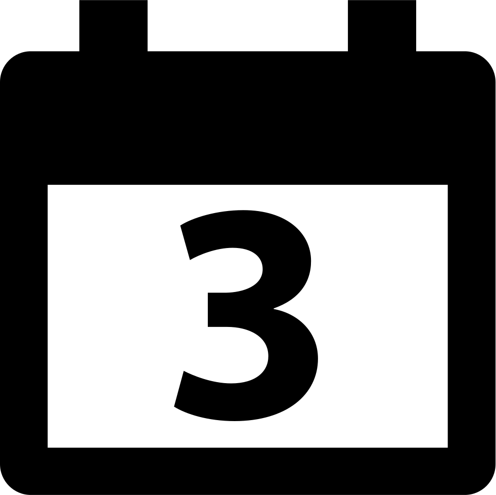 Daily Calendar On Day 3 Vector - Day 3 Calender Transparent (981x978)