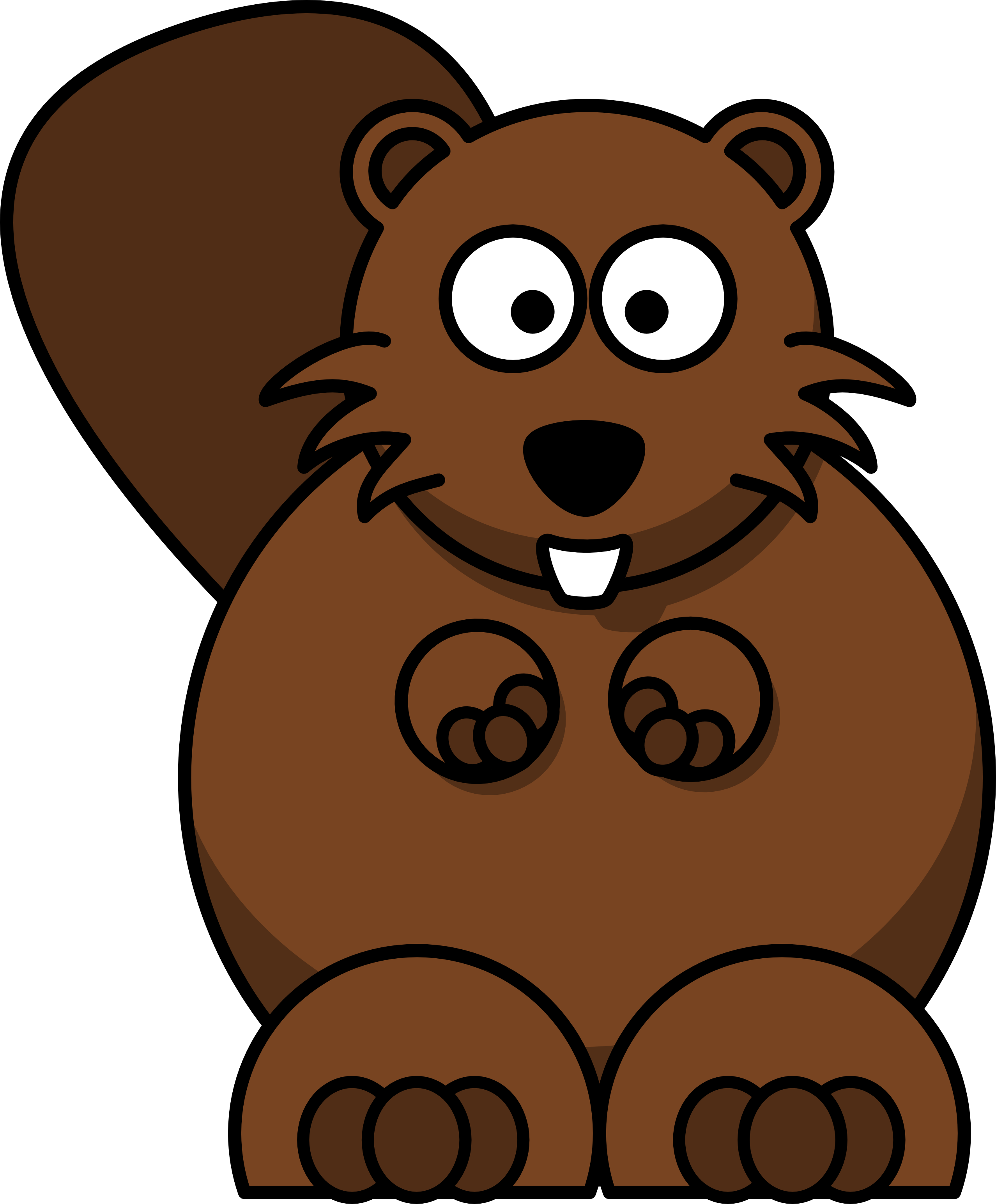 Cartoon Beaver - Beaver Cartoon (2555x3087)